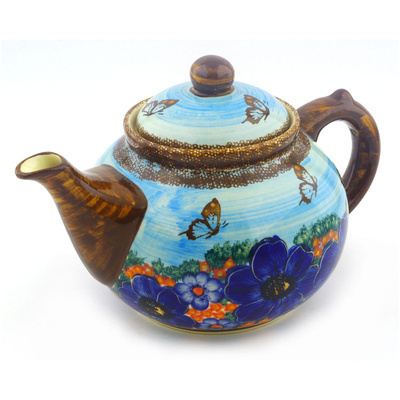 Polish Pottery Tea or Coffee Pot 50 oz UNIKAT