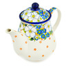 Polish Pottery Tea or Coffee Pot 51 oz Floating Florals UNIKAT