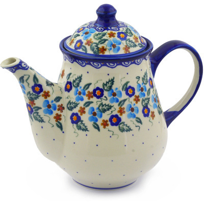 Polish Pottery Tea or Coffee Pot 51 oz UNIKAT