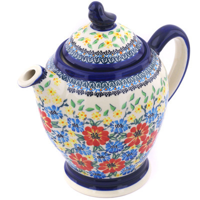 Polish Pottery Tea or Coffee Pot 52 oz UNIKAT