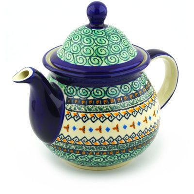 Polish Pottery Tea or Coffee Pot 6 cups Albuquerque UNIKAT