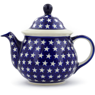 Polish Pottery Tea or Coffee Pot 6 cups America The Beautiful