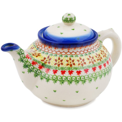 Polish Pottery Tea or Coffee Pot 6 cups Cheerful Fall