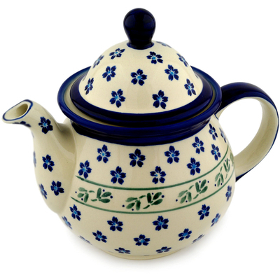 Polish Pottery Tea or Coffee Pot 6 cups Daisy Field
