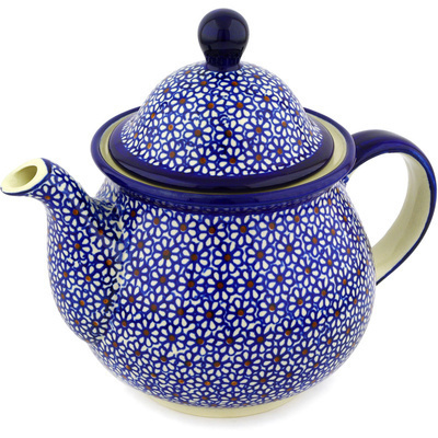 Polish Pottery Tea or Coffee Pot 6 cups Dizzy Daisies