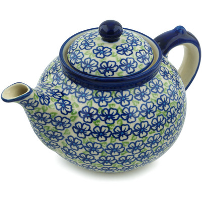 Polish Pottery Tea or Coffee Pot 6 cups Fields Of Glory