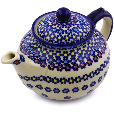 Polish Pottery Tea or Coffee Pot 6 cups Pansy Plenty