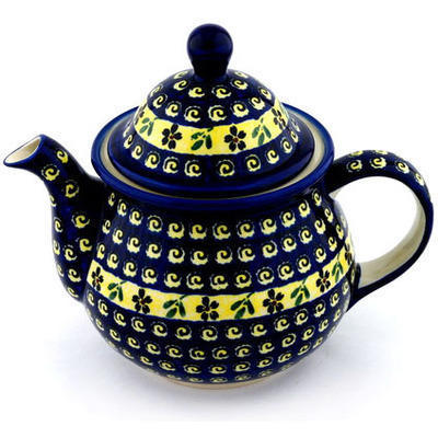 Polish Pottery Tea or Coffee Pot 6 cups Stargazer Fields