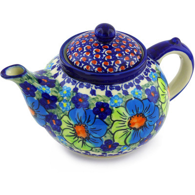 Polish Pottery Tea or Coffee Pot 6 cups Sweet Treats UNIKAT