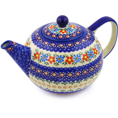 Polish Pottery Tea or Coffee Pot 68 oz UNIKAT