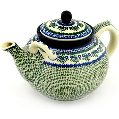 Polish Pottery Tea or Coffee Pot 7 cups Fanciful Daisy