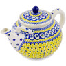 Polish Pottery Tea or Coffee Pot 7 cups Happy Days
