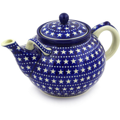 Polish Pottery Tea or Coffee Pot 7 cups Midnight Stars