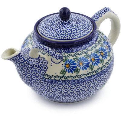 Polish Pottery Tea or Coffee Pot 7 cups Morning Daisy