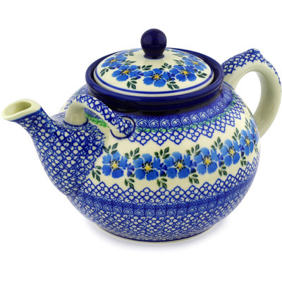 Polish Pottery Tea or Coffee Pot 7 cups Morning Glory