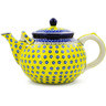 Polish Pottery Tea or Coffee Pot 7 cups Sunburst Daisies