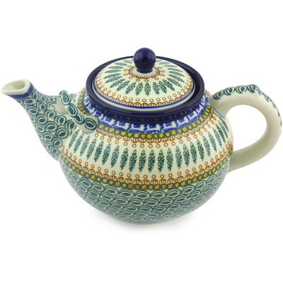 Polish Pottery Tea or Coffee Pot 7 cups Tuscan Countryside