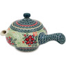 Polish Pottery Tea Pot with Sifter 15 oz Painting In The Garden UNIKAT