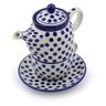 Polish Pottery Tea Set for One 17 oz Polka Dot Delight