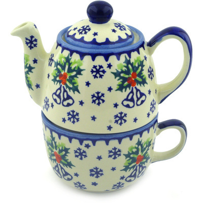 Polish Pottery Tea Set for One 19 oz