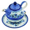 Polish Pottery Tea Set for One 22 oz Blue Joy