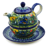 Polish Pottery Tea Set for One 22 oz Lucky Ladybug UNIKAT