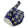 Polish Pottery Teapot Shaped Wall Hook 2" Daisy
