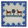 Polish Pottery Tile 4"