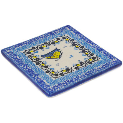 Polish Pottery Tile 4"