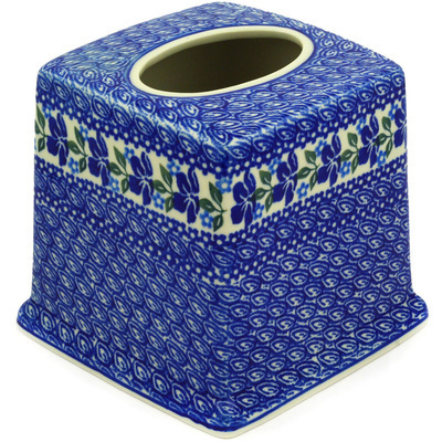 Polish Pottery Tissue Box Cover 6&quot; Lovely Surprise