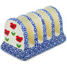 Polish Pottery Toast Holder 6&quot; Wind-blown Poppies