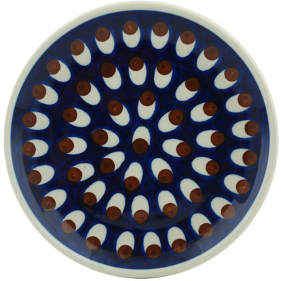 Polish Pottery Toast Plate American Peacock