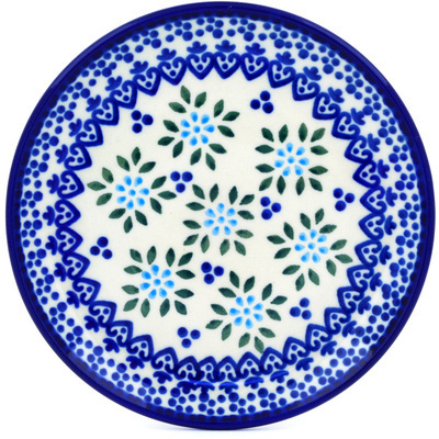 Polish Pottery Toast Plate Aster Dots