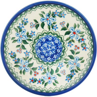 Polish Pottery Toast Plate Azure Blooms