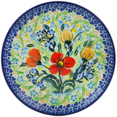 Polish Pottery Toast Plate Blooming Joy UNIKAT