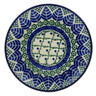 Polish Pottery Toast Plate Blue Alpine