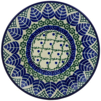 Polish Pottery Toast Plate Blue Alpine