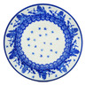 Polish Pottery Toast Plate Blue Winter