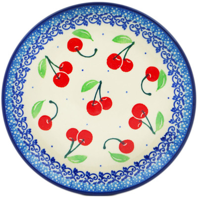 Polish Pottery Toast Plate Cheeky Cherry