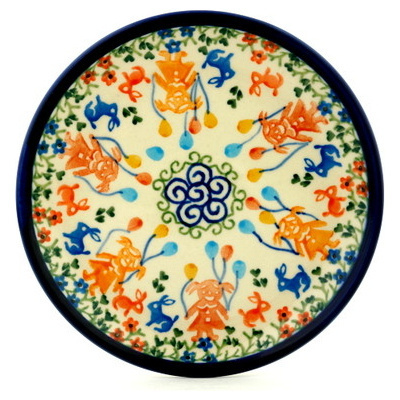 Polish Pottery Toast Plate Children&#039;s Birthday Ball