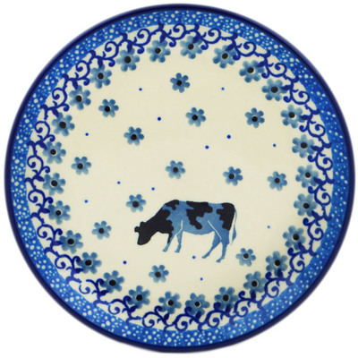 Polish Pottery Toast Plate Cow That Jumped Over The Moon