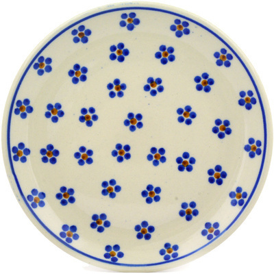 Polish Pottery Toast Plate Daisy Dots