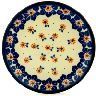 Polish Pottery Toast Plate Daisy Ribbons