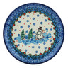 Polish Pottery Toast Plate Dancing Snowman UNIKAT