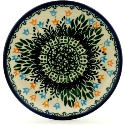 Polish Pottery Toast Plate Dancing Tulips