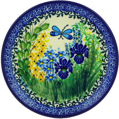 Polish Pottery Toast Plate Dragonfly Bounty UNIKAT