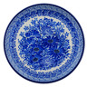 Polish Pottery Toast Plate Dreams In Blue UNIKAT