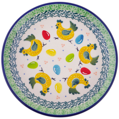 Polish Pottery Toast Plate Egg Hunt