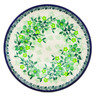Polish Pottery Toast Plate Evergreen Wreath
