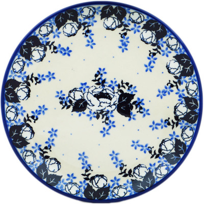 Polish Pottery Toast Plate Flowers At Dusk